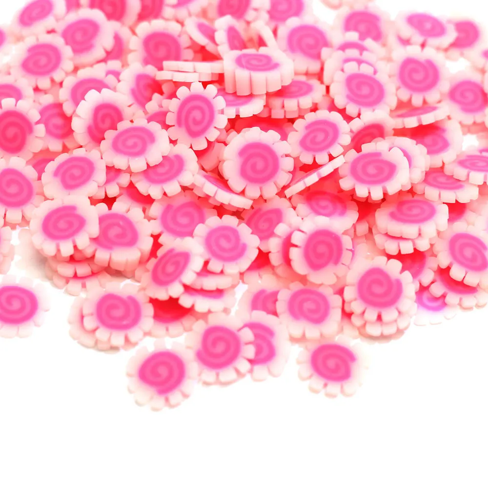 

Миниатюрные розовые цветы, полимерная мягкая глина, посыпка для рукоделия, для изготовления слайма, 10 мм, 30 шт.