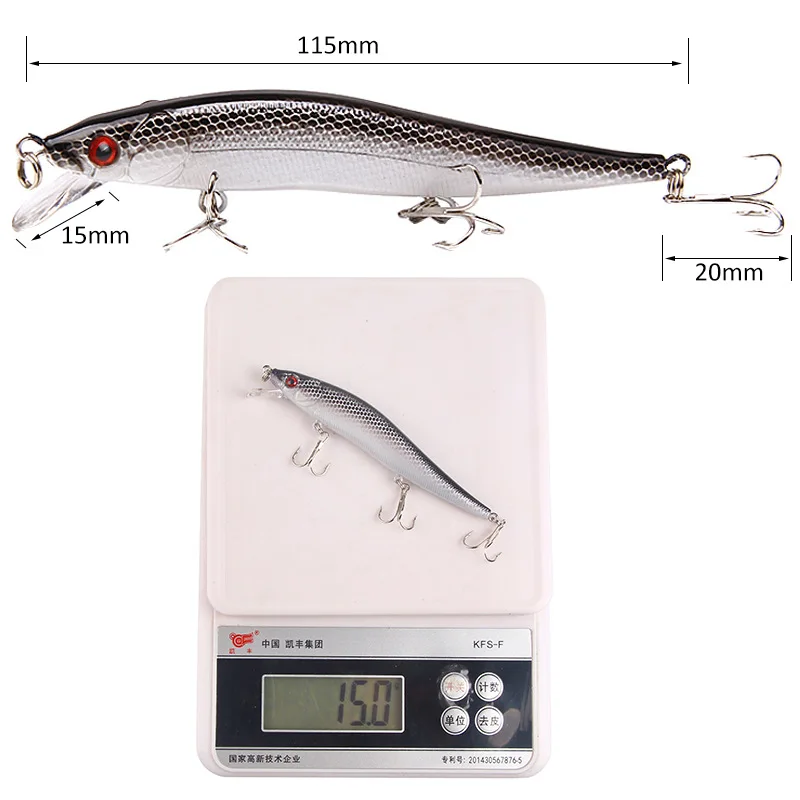 

New Luya Bait Mino Fishing Bait 11.5cm/15g Plastic Fake Bait Bionic Fake Bait Fishing Tackle Products