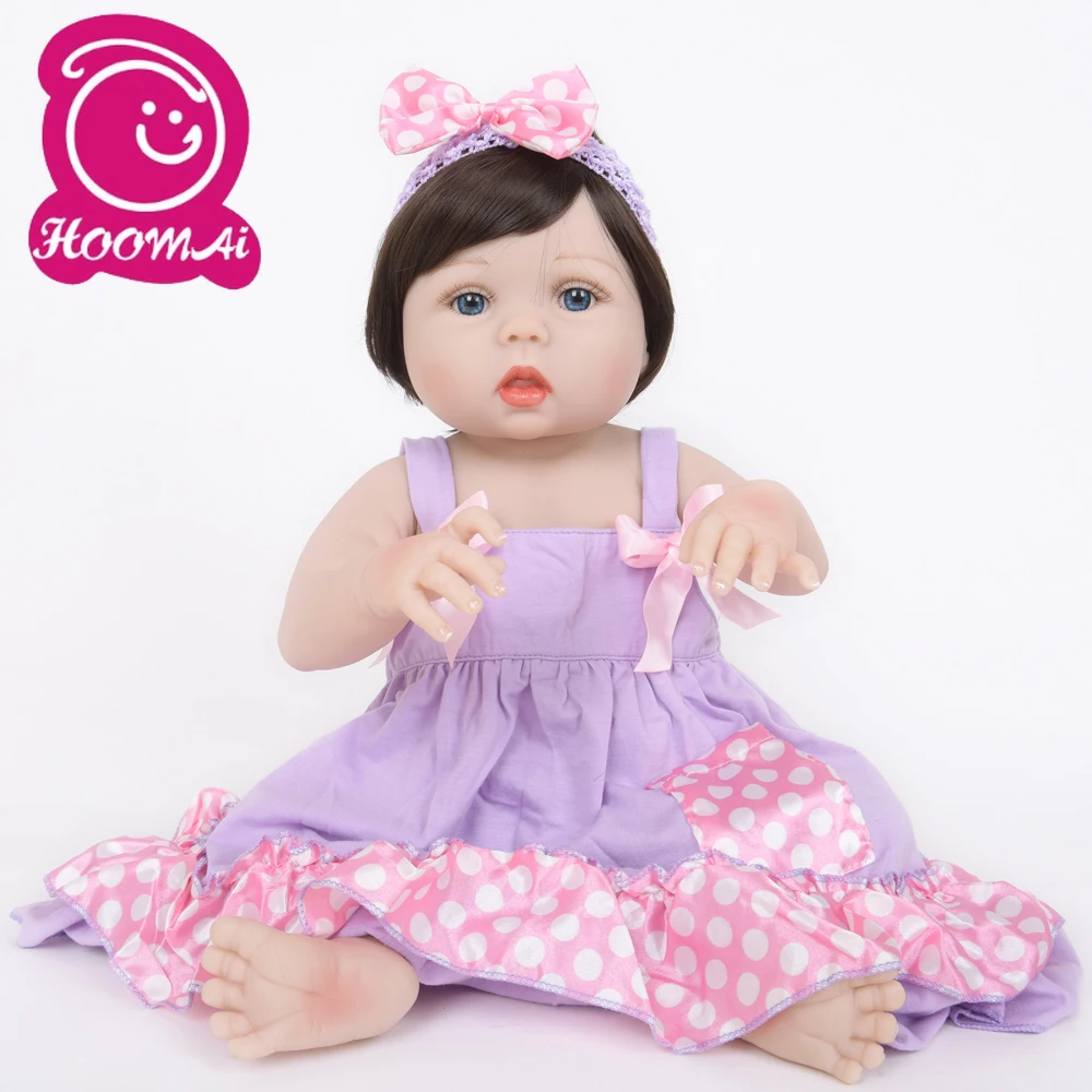 22 дюймовые развивающие реалистичные куклы для новорожденных силиконовые