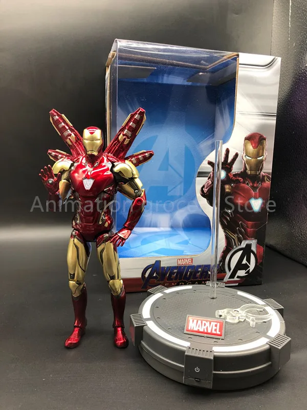 18 см Новый Фильм Мстители Endgame Железный человек MK85 база с подсветкой и