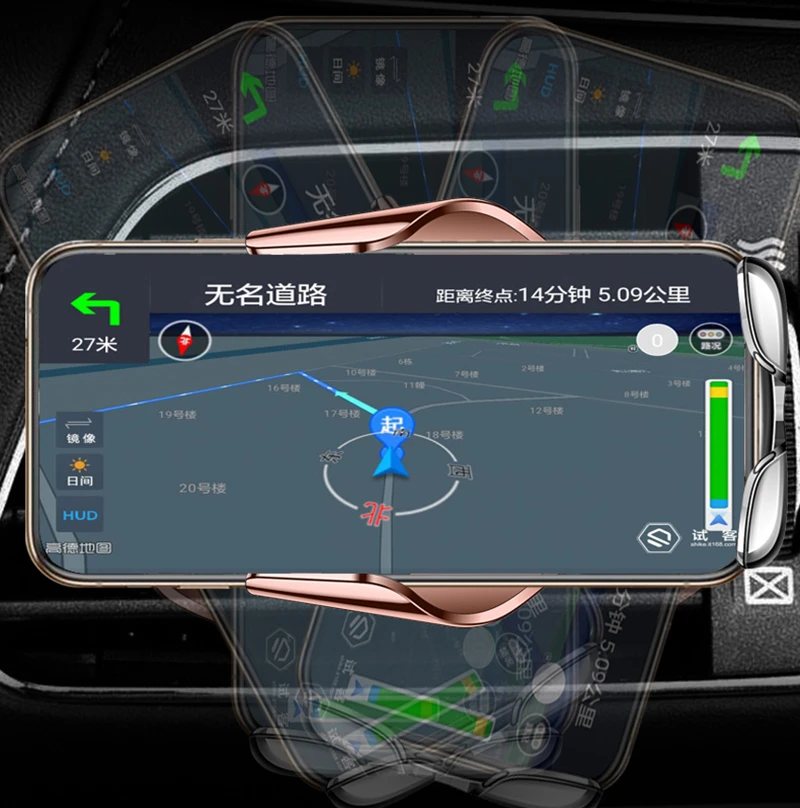 R9 смарт-сенсор Автомобильный держатель для телефона Быстрая зарядка беспроводные зарядные устройства универсальный автомобильный держатель для телефона для iPhone для samsung для huawei