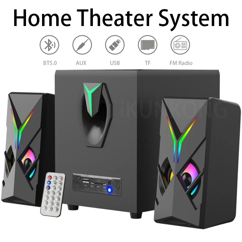 

Светодиодный сабвуфер для домашнего кинотеатра Caixa De Som PC Bass, Bluetooth динамик, компьютерные колонки, s Music, настольный ноутбук, altavoes TV