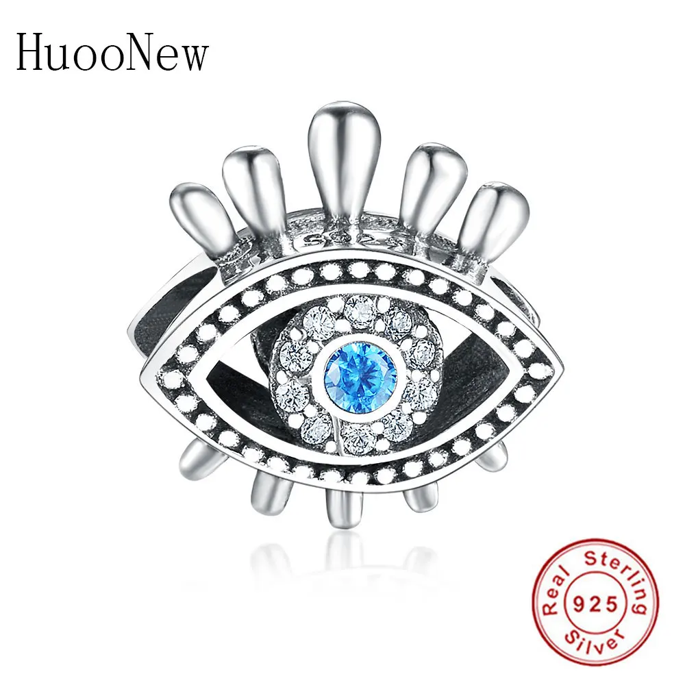 Браслет из серебра 2018 пробы с бусинами в форме глаза | Украшения и аксессуары