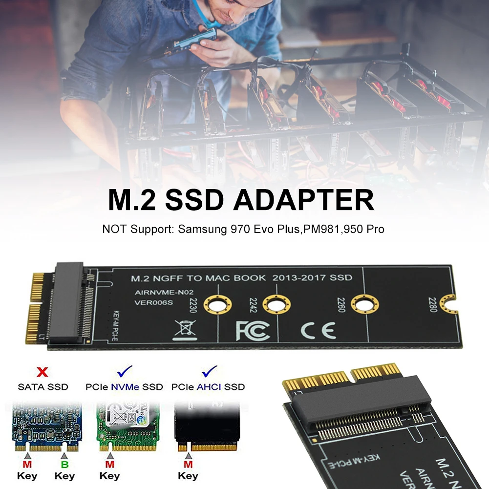 

NGFF M.2 NVME SSD Adapter Card for Upgrade 2013-2017 Year