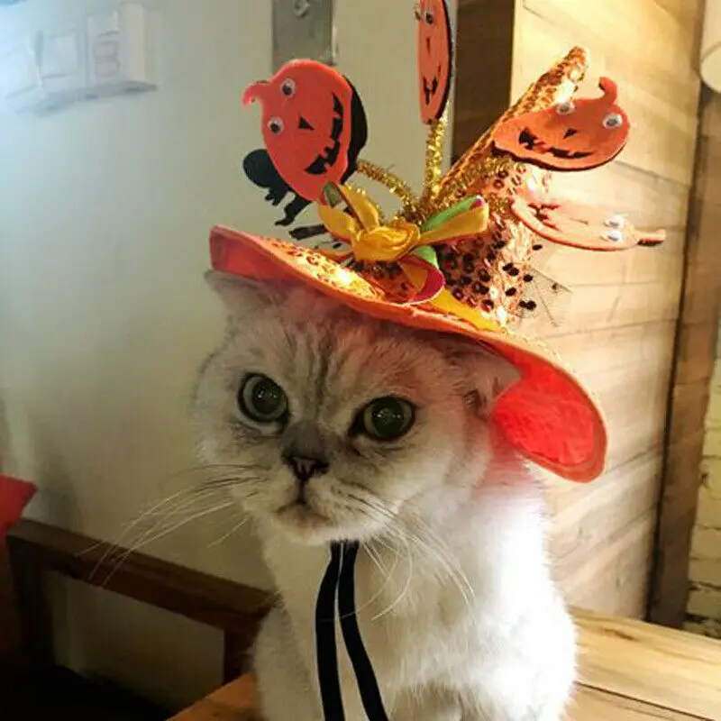 2019 головные уборы в горошек для домашних животных кошек маскарадная лента Шляпа