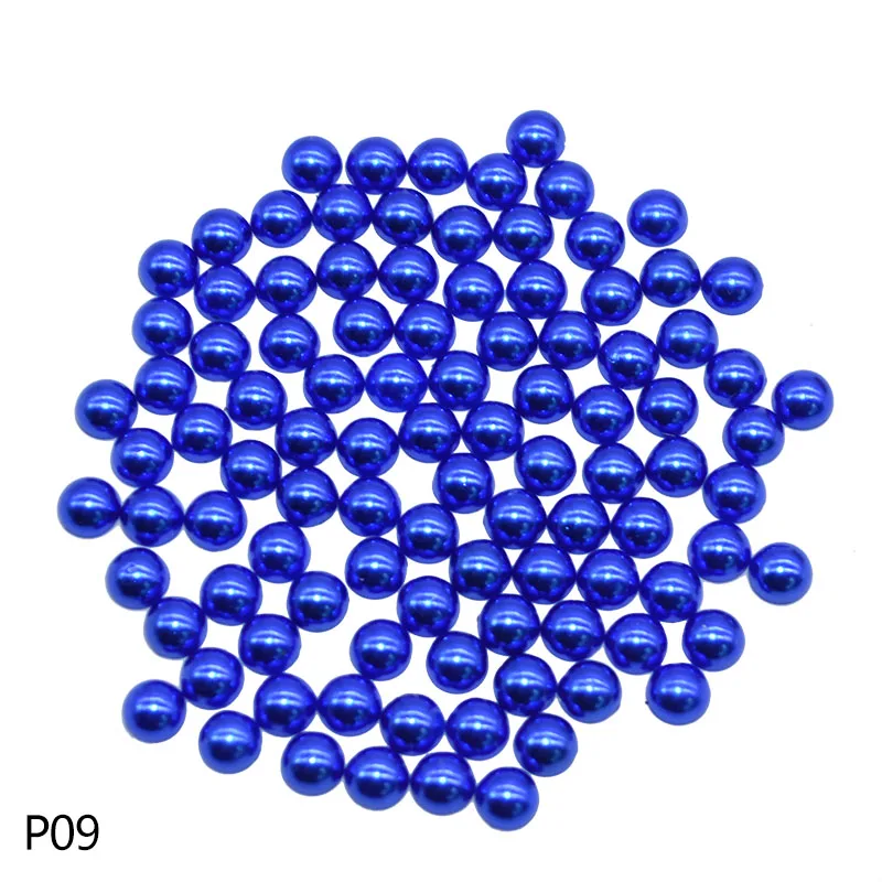 P09 1000Pcs Pearl Stickers Trim Rhinestones for Nails Phone DIY Flatback Manicure Pearl Beaded Appliques Clothes Stickers - Цвет: P09