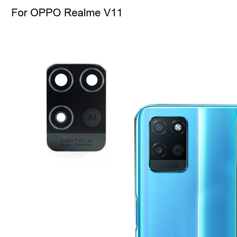 

2 шт. Новый протестированный стеклянный объектив задней камеры для OPPO Realme V11 задняя камера стеклянный объектив фотоэлемент для Realme V 11