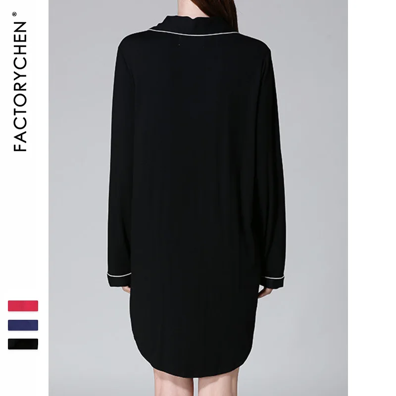 Женское пикантное свободное платье с V образным вырезом и длинными рукавами из