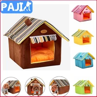 dog house pet bed removable dog cushion puppy kennel cat sleeping bed enclosed pet house washable cat soft bed pet supplies