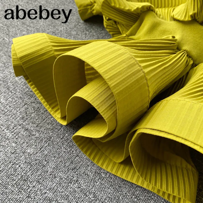 

Women Design 3D Flounced edge Blouse Sweet Short Sleeve O Neck Solid Casual Tops Summer Fashion Streetwear Short Blouses 2021