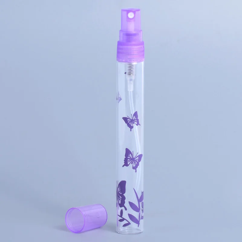 MUB-6 шт./лот 10 мл портативный мини-стеклянный спрей насос бутылка многоразовый парфюмерный распылитель бутылка для путешественника - Цвет: purple