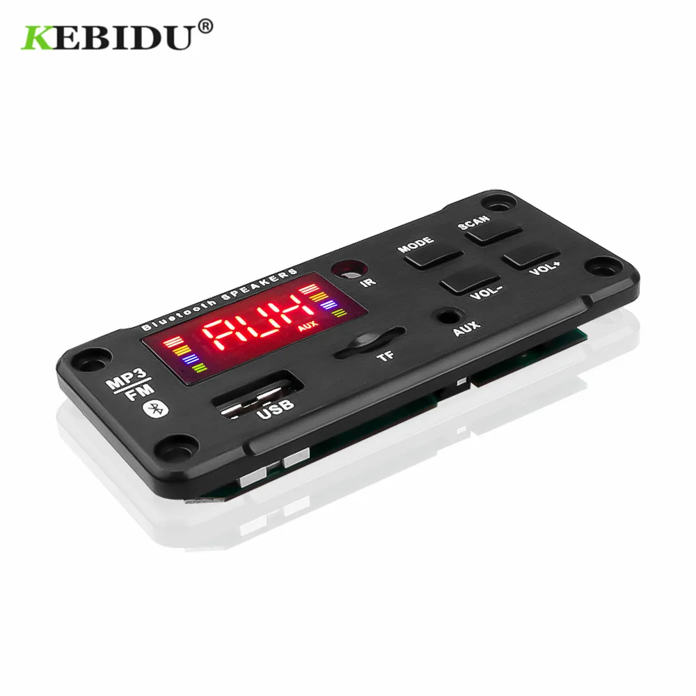 KEBIDU DC 5 в 12 В MP3 декодер аудио Плата USB питание TF fm-радио Bluetooth MP3 плеер для автомобиля музыкальный динамик+ пульт дистанционного управления