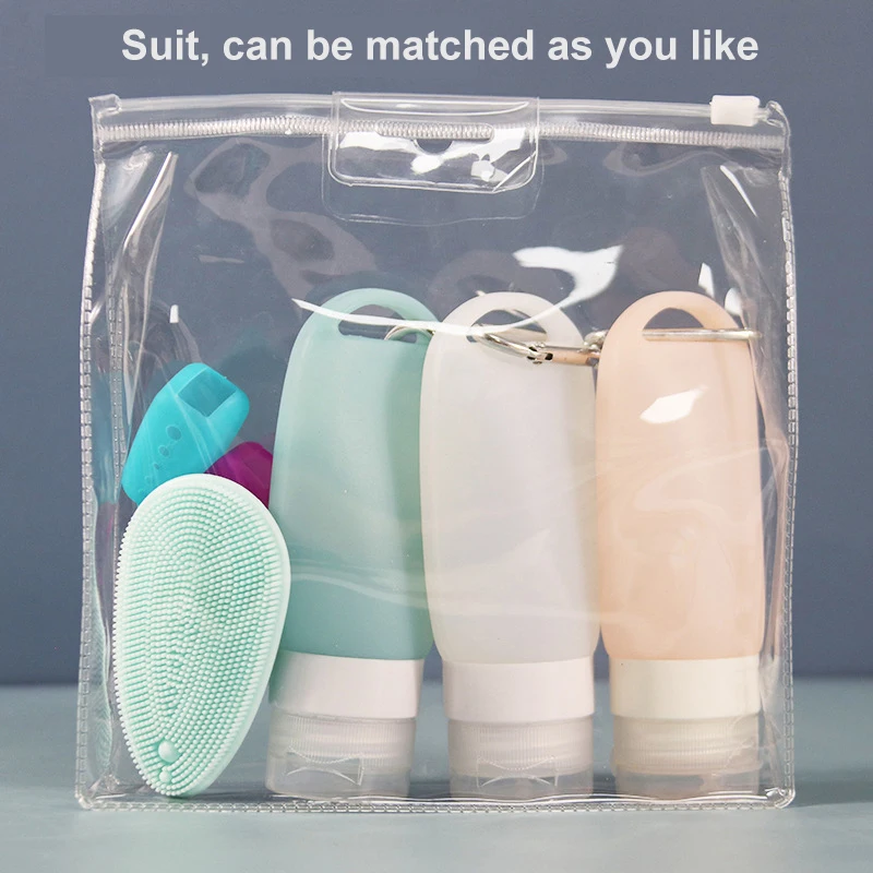 Keychain Silicone Refillable-Bottles Travel Empty Bottle Shampoo Container 38/60/90ml Mini Tube Squeeze-Bottle Portable Case HOT |