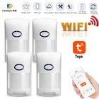Инфракрасные детекторы Tuya Smart WiFi, датчик движения, сигнализация, Совместимость с приложением Tuyasmart Smart Life APP