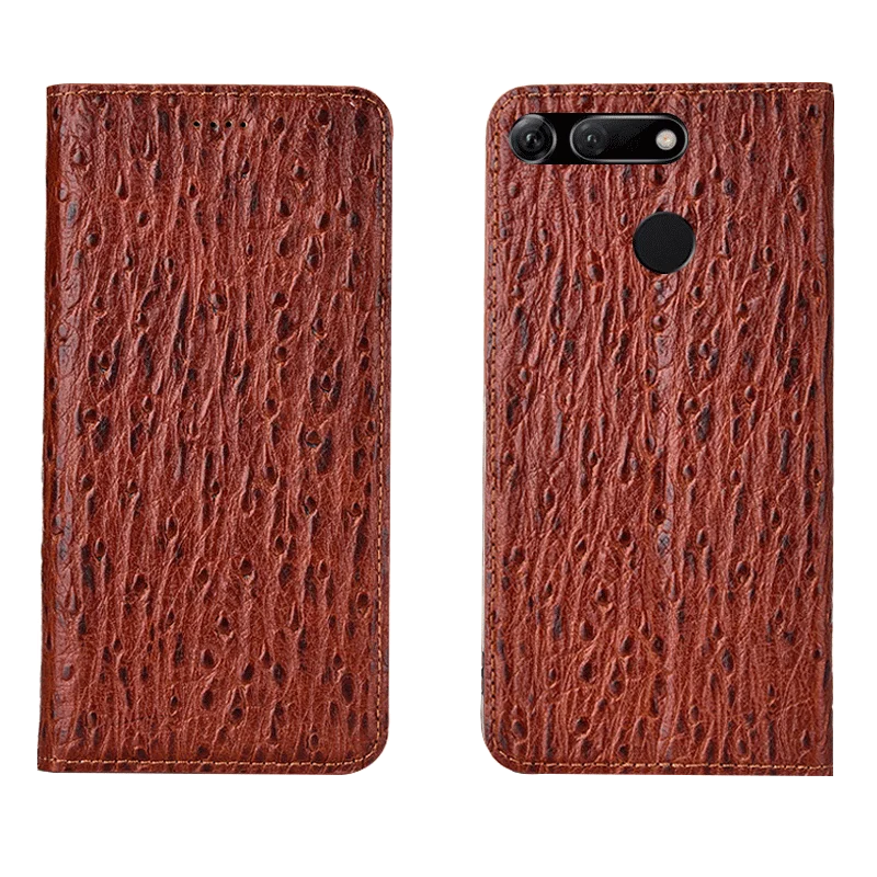 Ультратонкий чехол из натуральной кожи с узором страуса для huawei Honor V20/Honor V10/Honor V9