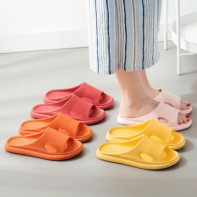 

Unisex Home Slippers Summer Indoor Floor Soft EVA Light Non-slip Slipper Couple Family Women Men Hotel Bathroom Bath Sandal