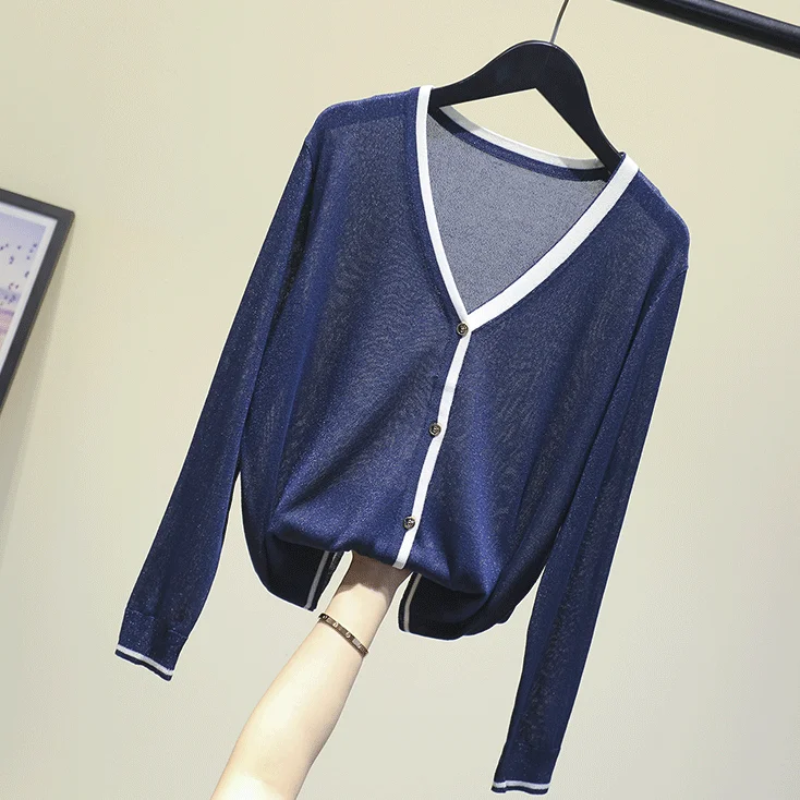 Женский вязаный кардиган из вискозы повседневный тонкий свитер с длинным