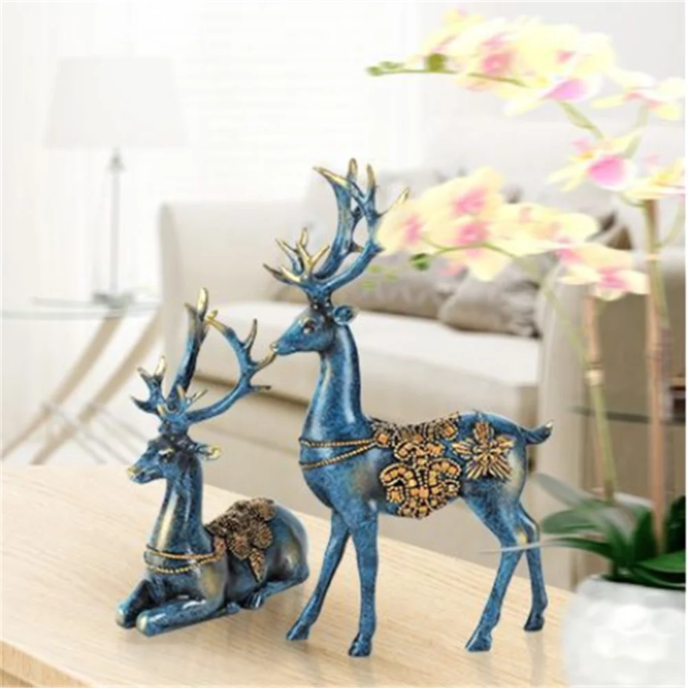 2 шт. любит олень украшения ручной работы из смолы бисера пара оленей мебель
