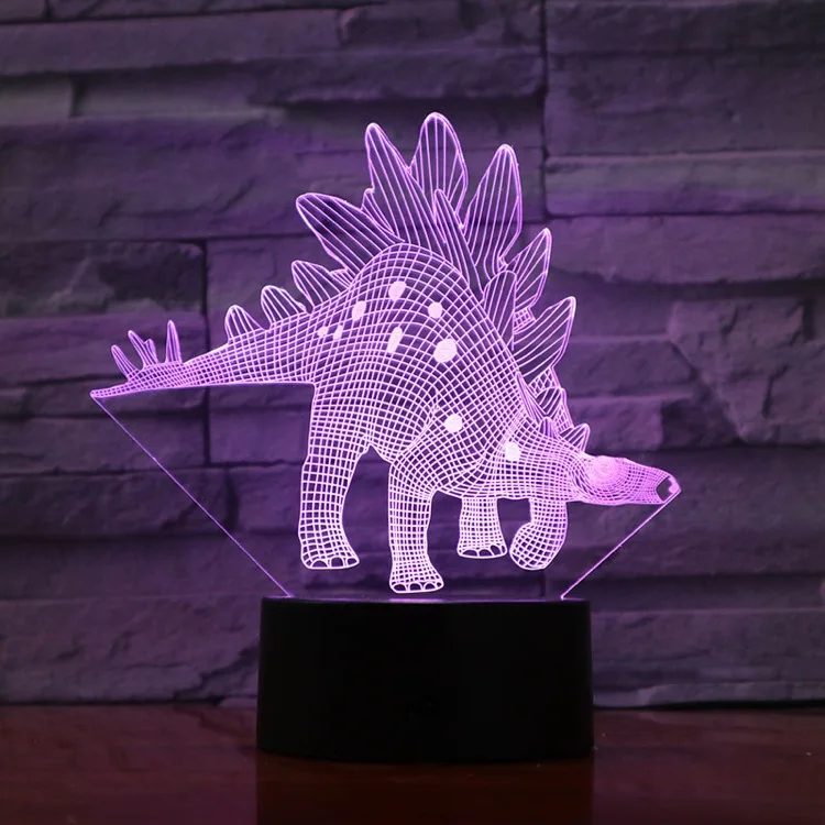 

Led Night Light Lamp Teenager Jurassic Park Stegosaurus Battery Powered Modern Decoration for Halloween Present Gift 3d Lamp