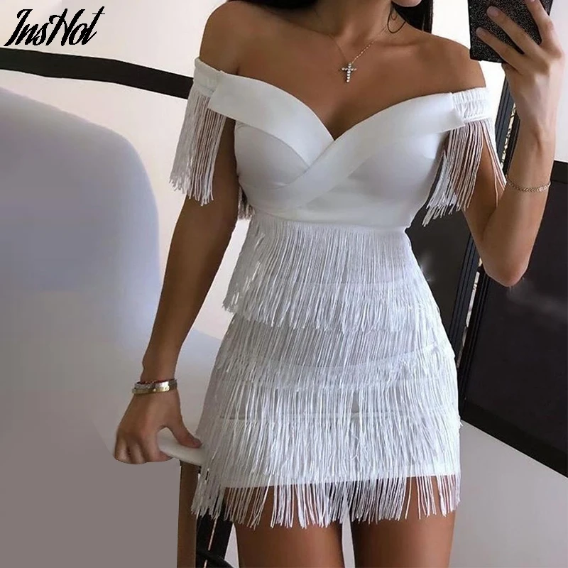 2021 однотонной Бахромой Сексуальное Женское платье с открытой спиной без рукавов