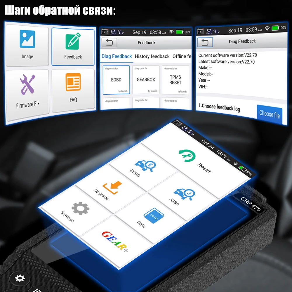 Launch X431 CRP479 OBD2 сканер ABS EPB DPF Сброс масла OBD2 считыватель кода launch X431 PK CRP429C EOBD ODB2 OBD 2 Автомобильный сканер
