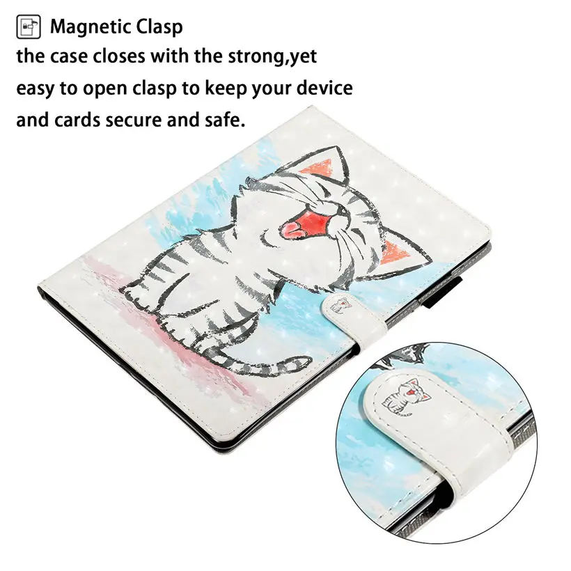 

SM-T290 Case For samsung galaxy tab A 8.0 2019 SM-T295 T290 T295 T297 Cover Funda Cartoon 3D Painted Stand Shell Capa +Gift