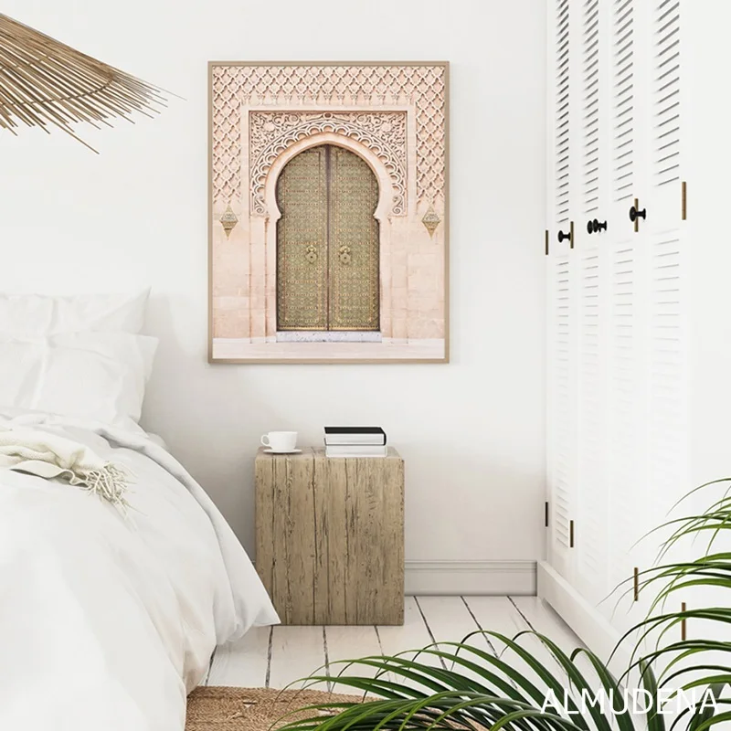Современное настенное искусство древние ворота Марокко дверь холст живопись