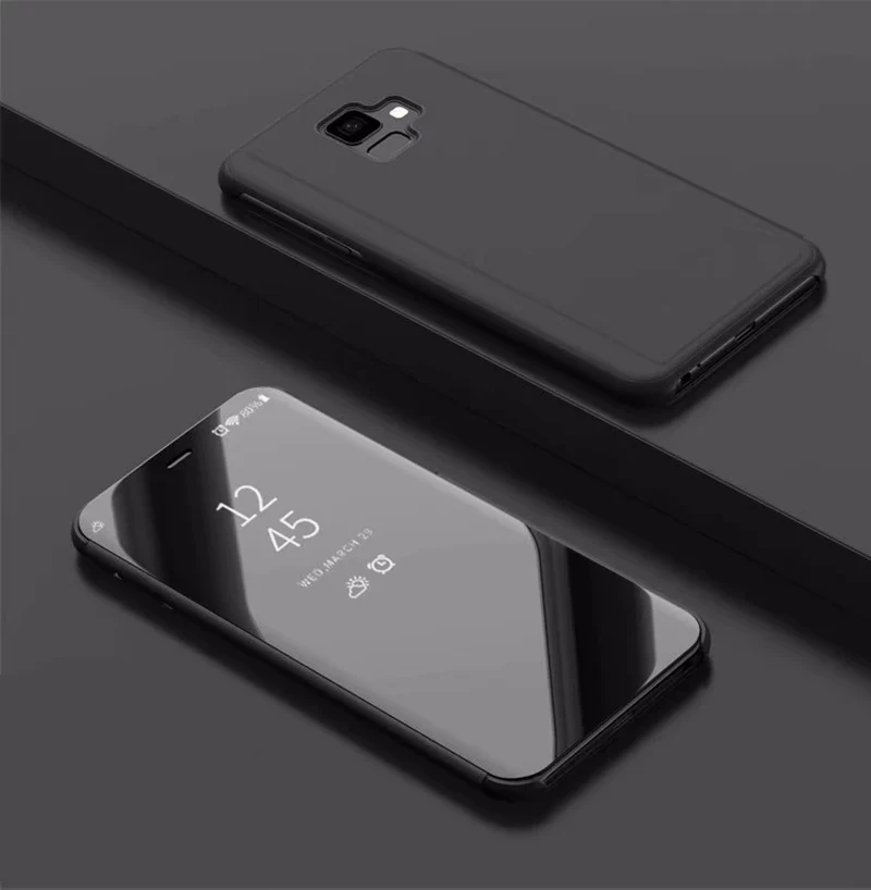 Умный зеркальный флип-чехол для samsung Galaxy S8 S9 плюс S7 край M10 M20 A5 A7 J3 J7 J5 J4 J6 J8 A6 A8 J2 Prime чехол