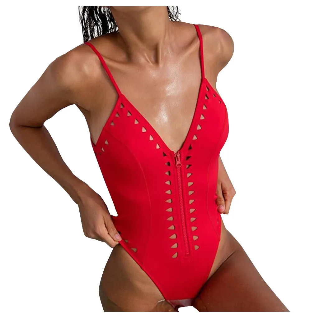 2021 Women's Sexy Bikini One-Piece Swimwear Hollow Lace Swimsuit Swimming Beachwear bikini top push up Brand new#35 | Женская одежда