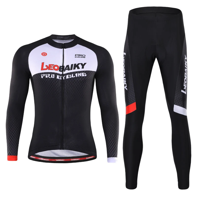 

1pcs autumn and winter fleece cycling jersey fleece thickened long-sleeved suit plus velvet cycling jersey long-sleeved men