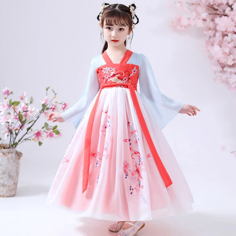 

Chinese Girls Hanfu Dress Lovely Kids Photography Christmas Vintage Children Ancient Fairy Princess Photo Shoot Cosplay Clothes