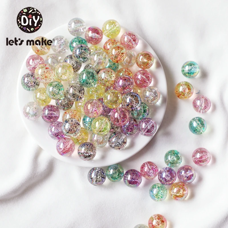 

500 шт., акриловые бусины для детского прорезывателя для зубов, 15 мм