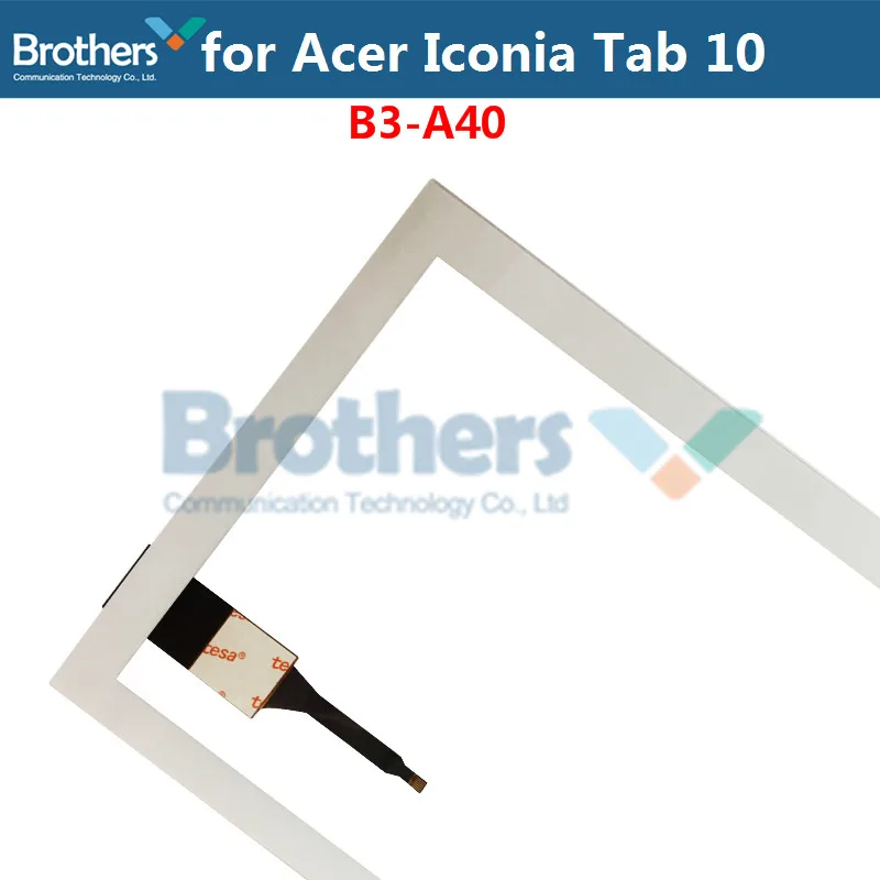 Планшет, сенсорный экран для acer Iconia Tab 10 A3-A40, B3-A40, сенсорный дигитайзер, переднее стекло с рамкой 10,1 '', замена панели, протестировано