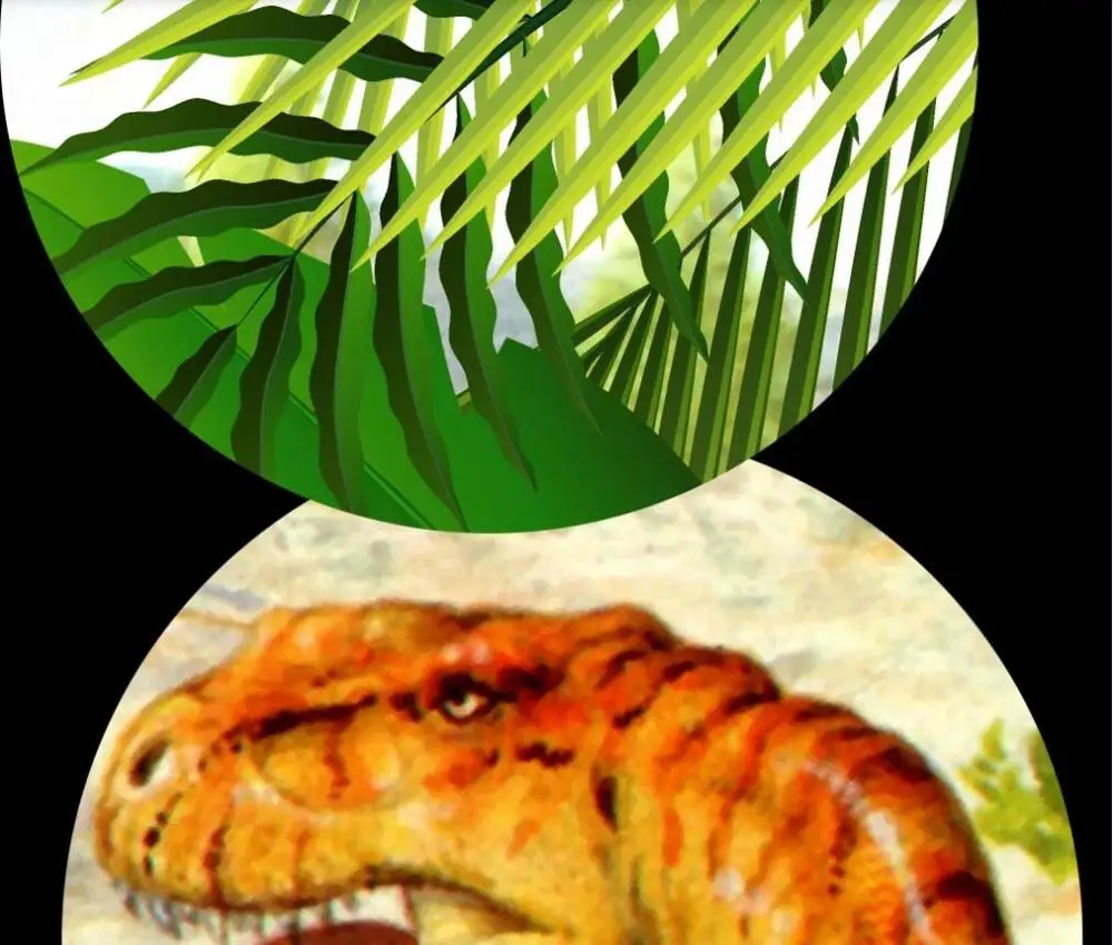 3 фотообои на заказ динозавр мир зеленый лес научная фантастика детская комната