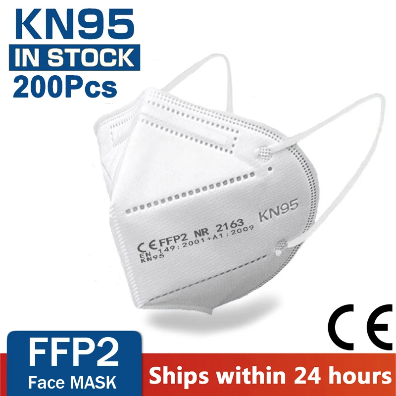 Маска для лица KN95 Mascarillas CE FFP2 5 слоев с фильтром защитный уход за здоровьем дышащие