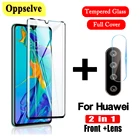 Стекло для камеры 2-в-1 для Huawei P20 P30 Pro Mate 20 30 Lite P Smart 2019, защита экрана, закаленное стекло для Huawei P20, пленка, стекло