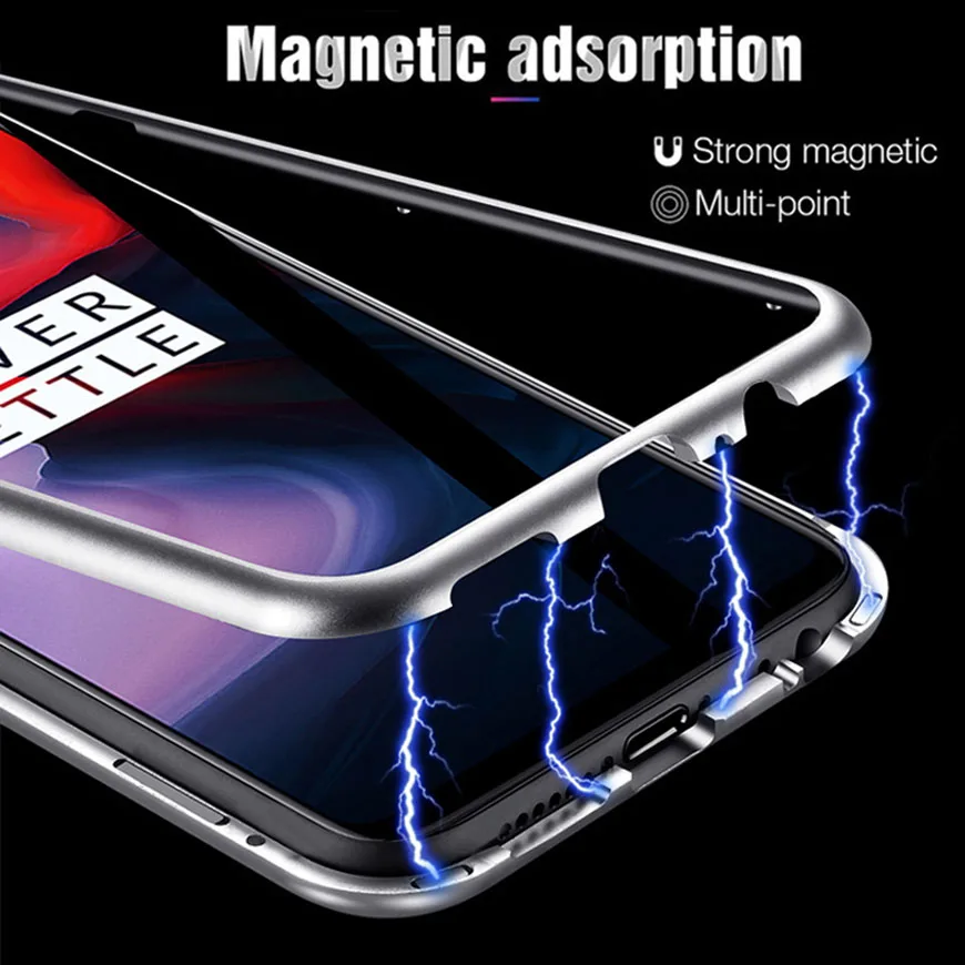 Металлический магнитный абсорбирующий чехол стеклянный Магнитный для Iphone 11 Pro XS