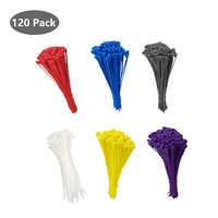 120 pcs colorful self locking nylon cable ties garden hose fix tool greenhouse irrigation system watering pipe accessories