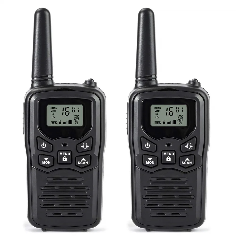 Черный Мини Портативная рация радио для кемпинга на открытом воздухе 22CH UHF 446,9375 MHz до 8KM портативное переговорное устройство - Цвет: Черный