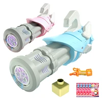 new children bubble machine automatic bubble blower toy with music light summer outdoor toy safe magic bubble machine for kids