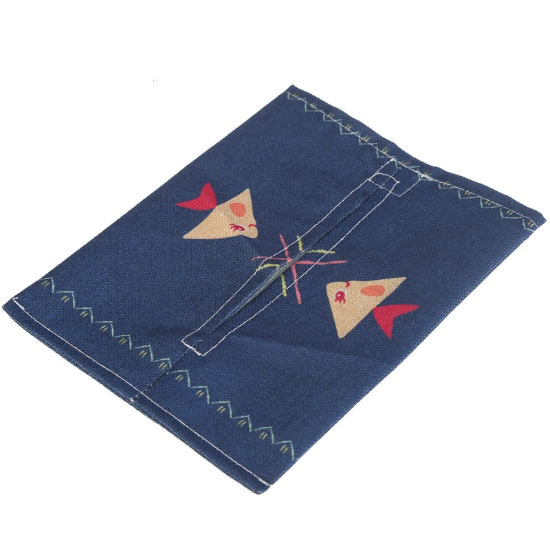 Милая мультяшная коробка для салфеток бумажная из хлопка и льна украшение дома