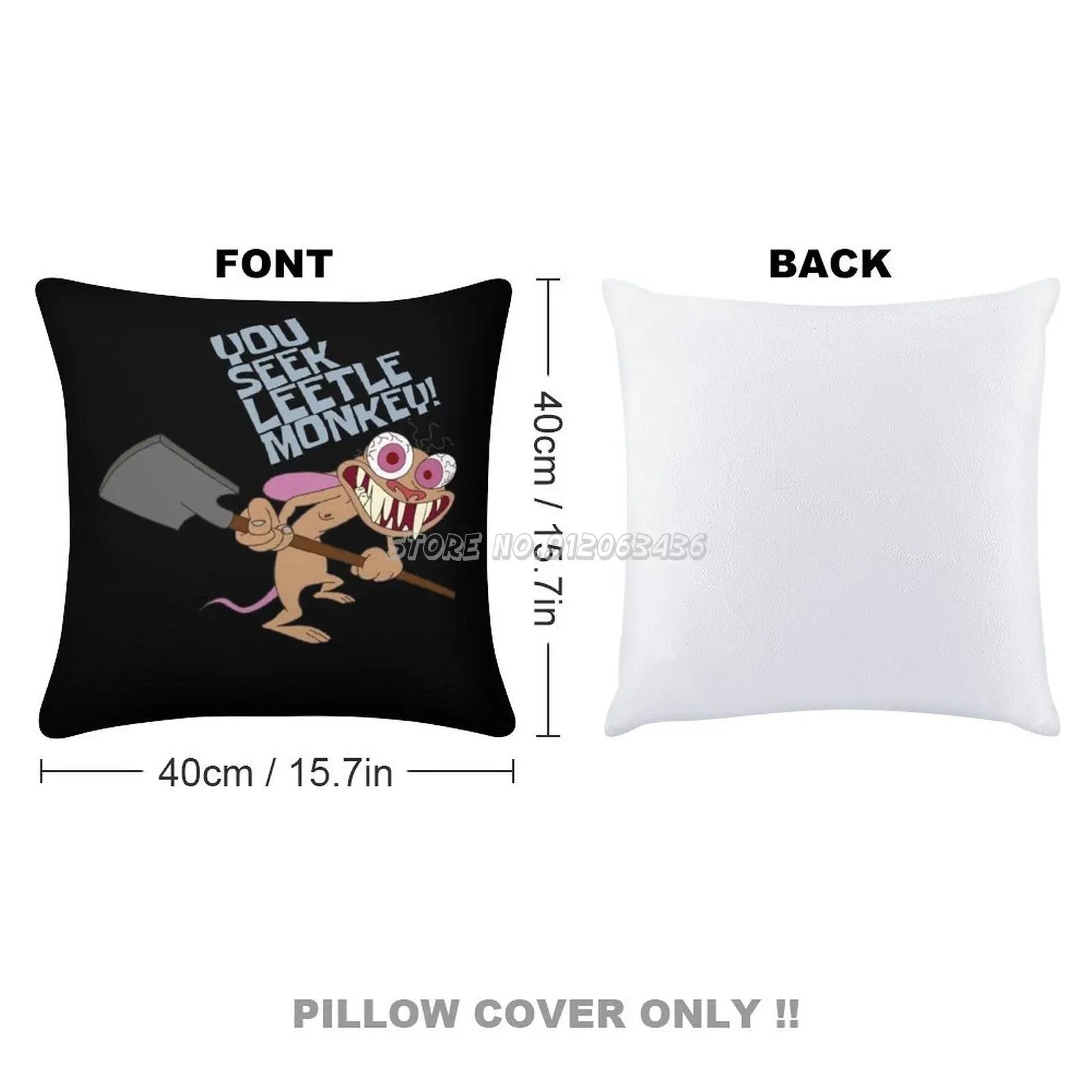 Обезьяна Рен и стимпи шоу искусство улыбка блестящая наволочка модная подарок