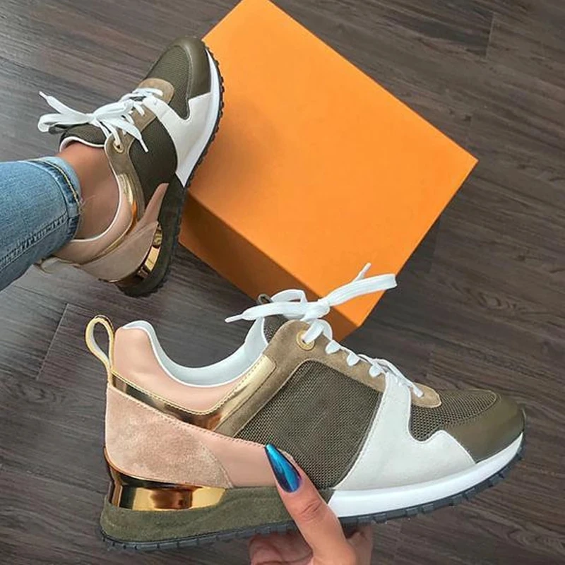 

Women Sneaker Autumn Casual Breathable Suede Leather Platform Sport Shoes Fashion Running Walking Lace Up Ladies Shoes Sneakers