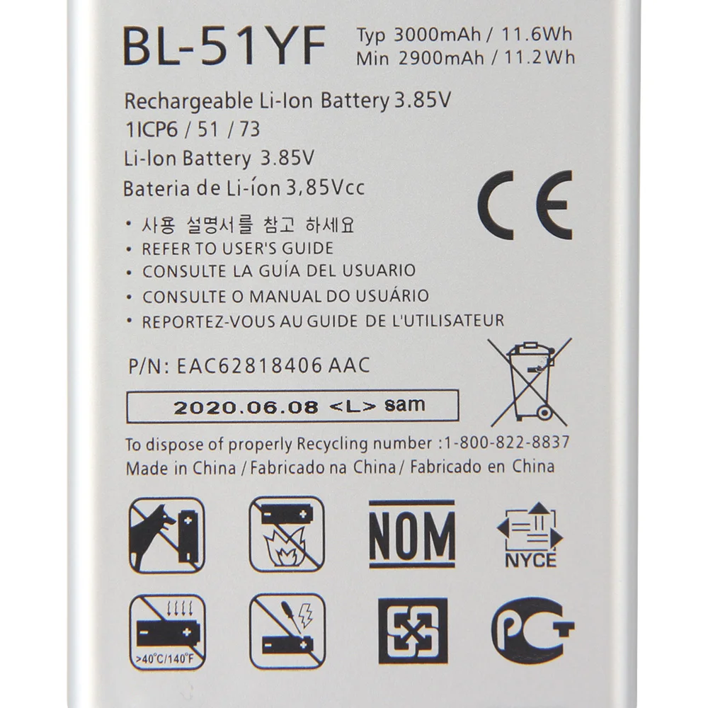 original replacement battery bl 51yf for lg g4 h818 h810 h815 vs999 f500 f500s f500k f500l authentic phone batteries 3000mah free global shipping