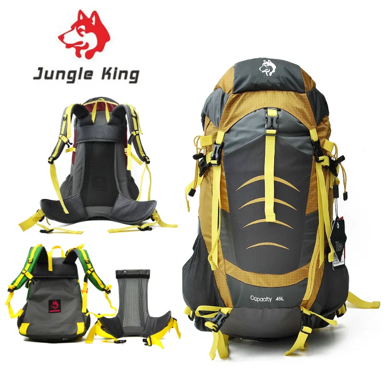 

Туристический нейлоновый рюкзак Jungle King CY1006, профессиональная сумка для отдыха на открытом воздухе, 45 л, походный и кемпинговый ранец, с водо...