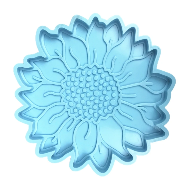 

Handcraft Sunflower Coaster Epoxy Resin Mold Cup Mat Pad Silicone Mould DIY Crafts Home Decoration Casting Tools