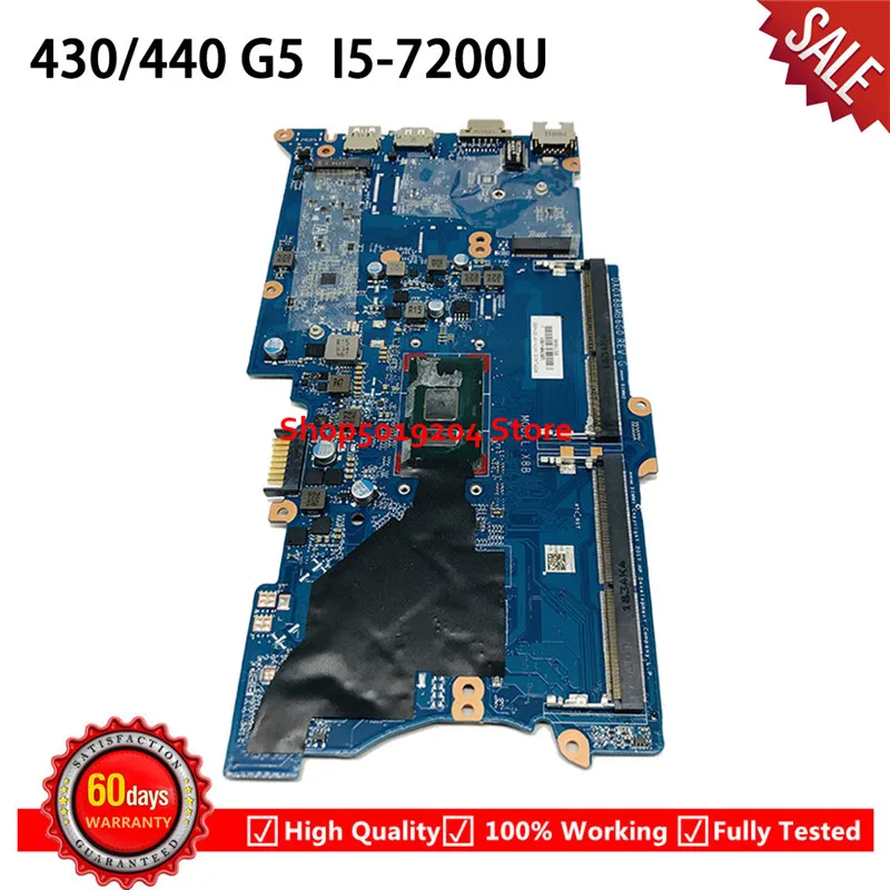 

For HP ProBook 430 G5 440 G5 Laptop Motherboard I5-7200U CPU Onboard L05788-601 L05788-001 DA0X8BMB6F0 Mainboard tested OK