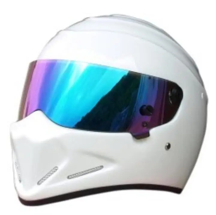 white-colored lens Абсолютно мотоциклетный шлем из углеродного волокна с полным лицом, шлем локомотив, персональный шлем для мотокросса, дорожный гоночный шлем, Capacete - Цвет: white-colored lens