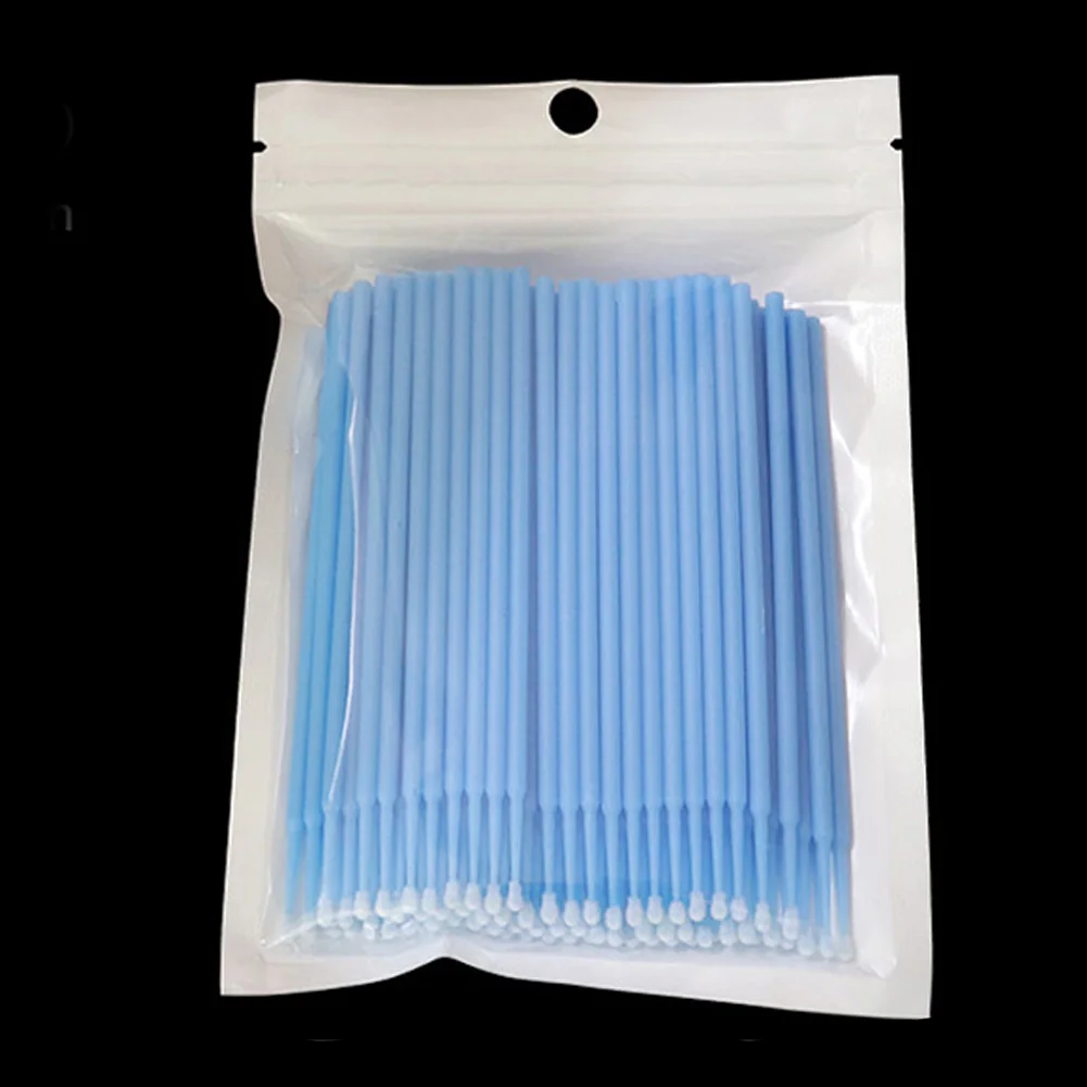 100 шт./лот индивидуальная кисть для ресниц Очищающий аппликатор наращивания