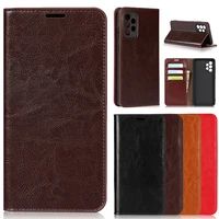 luxury genuine leather case for samsung galaxy a72 a22 a52 a82 a12 a42 a32 m12 a71 a51 5g a31 case shockproof flip wallet cover